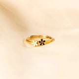 925 Sterling Silver Enamel Flower Ring - Trendsi