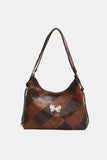 PU Leather Color Block Shoulder Bag - Trendsi