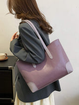 PU Leather Medium Tote Bag - Trendsi - Flyclothing LLC
