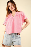 VERY J Nochted Short Sleeve Washed T-Shirt - Trendsi