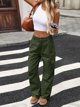 Wide Leg Cargo Jeans - Trendsi - Flyclothing LLC