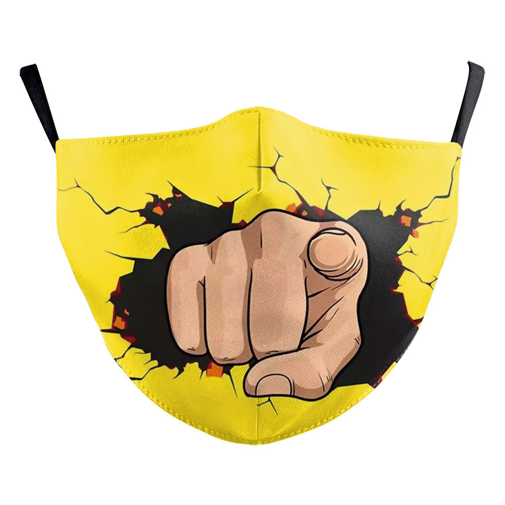 Digital Printing Halloween Skull Pumpkin Creative Design Double-layer Dustproof Mask - My Store - Flyclothing LLC