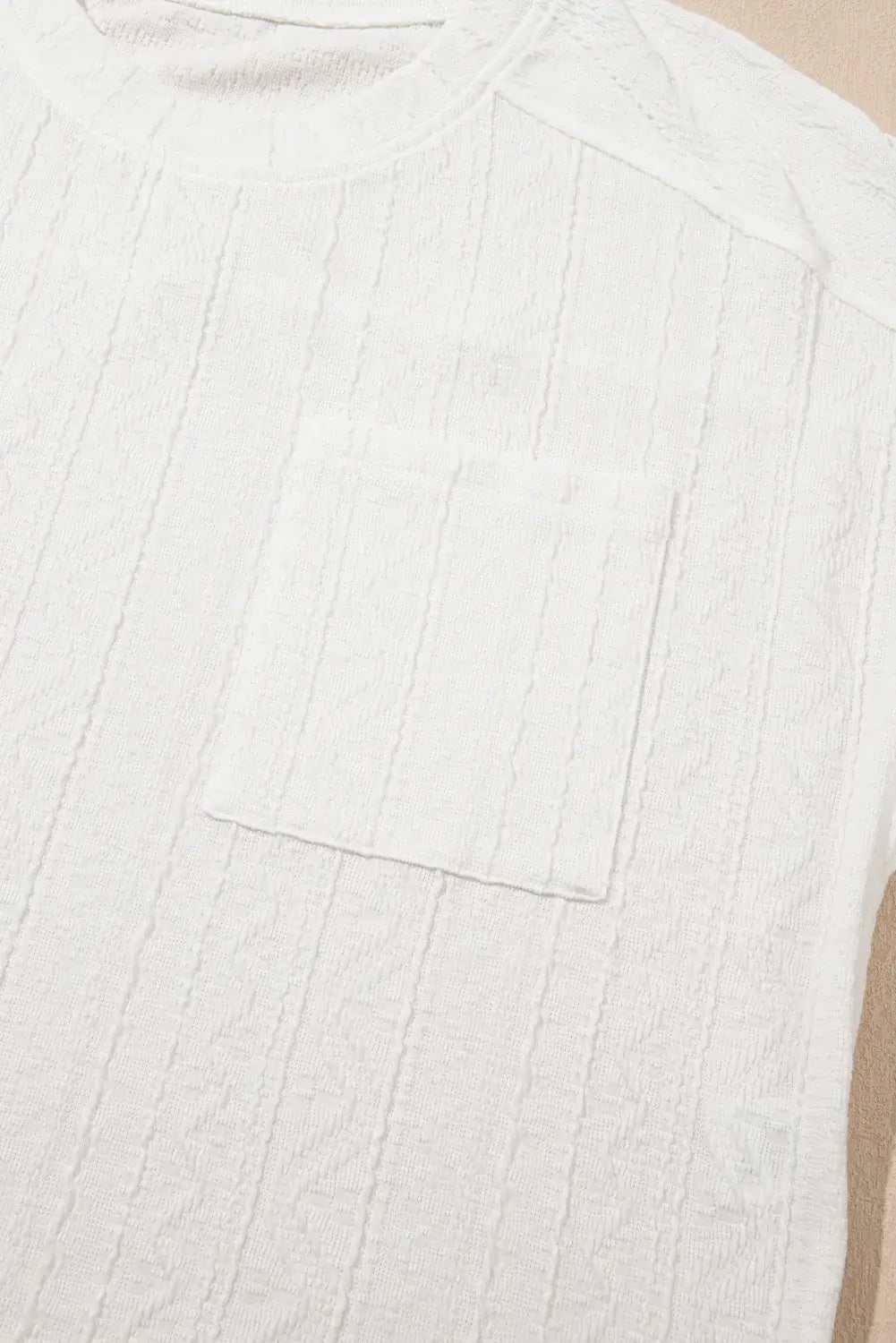 Texture Short Sleeve Top and Shorts Set - Trendsi - Flyclothing LLC