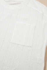 Texture Short Sleeve Top and Shorts Set - Trendsi - Flyclothing LLC