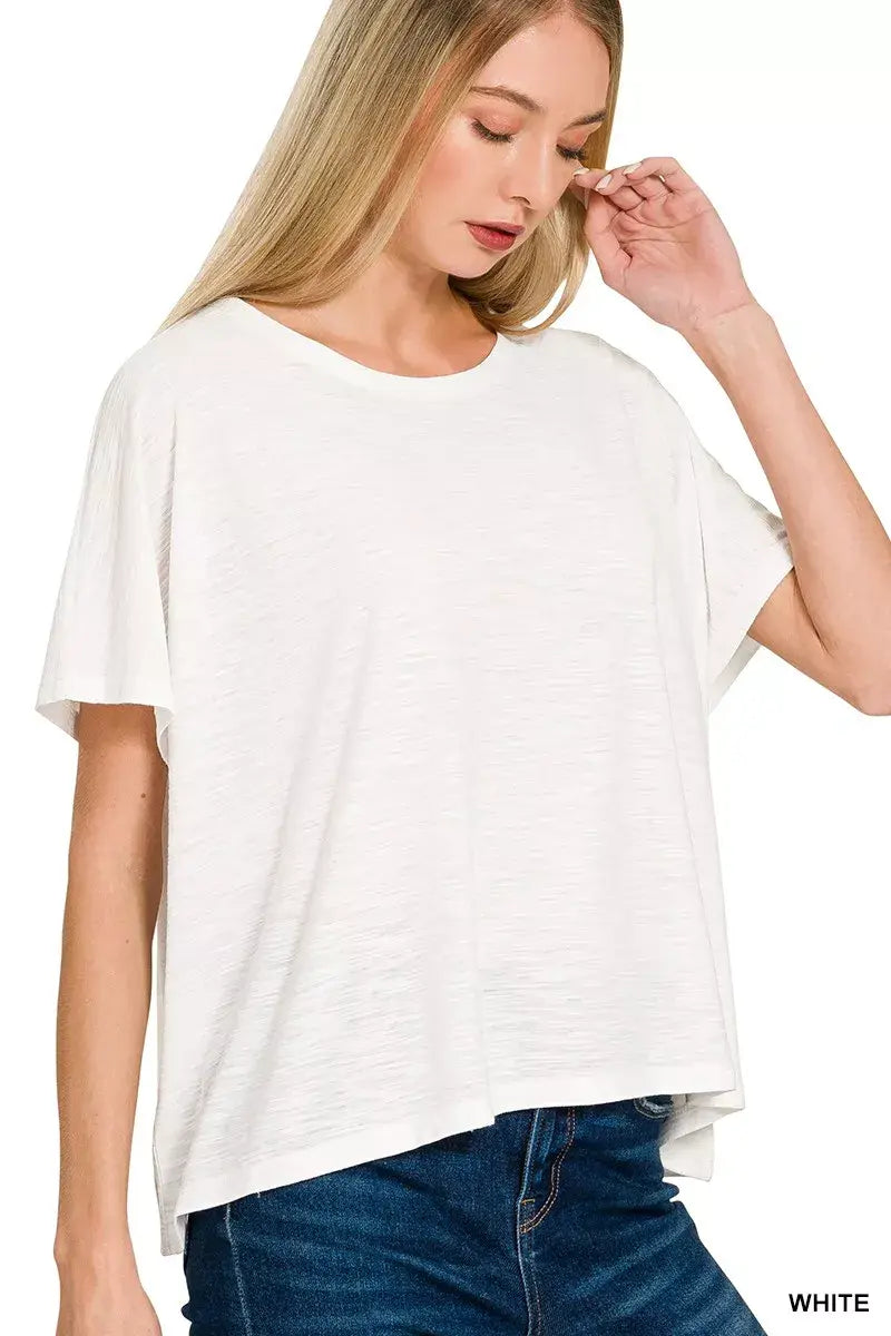 Zenana Round Neck Short Sleeve T-Shirt - Trendsi - Flyclothing LLC