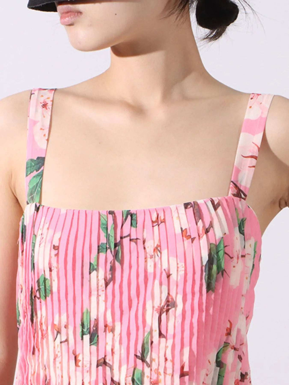 Floral Print Pleated Maxi Dress - Trendsi - Flyclothing LLC