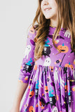 No Tricks, Just Treats 3/4 Sleeve Pocket Twirl Dress - Mila & Rose ®