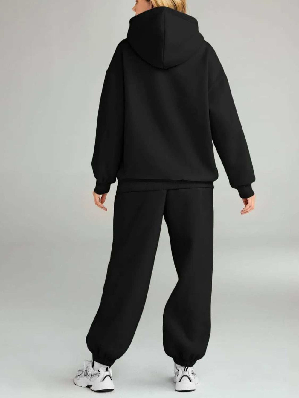 Full Size Kangaroo Pocket Hoodie and Joggers Set Plus Size - Trendsi - Flyclothing LLC