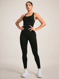 Crisscross Back Sleeveless Active Jumpsuit - Trendsi - Flyclothing LLC