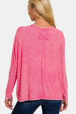 Zenana Round Neck Long Sleeve T-Shirt - Trendsi - Flyclothing LLC