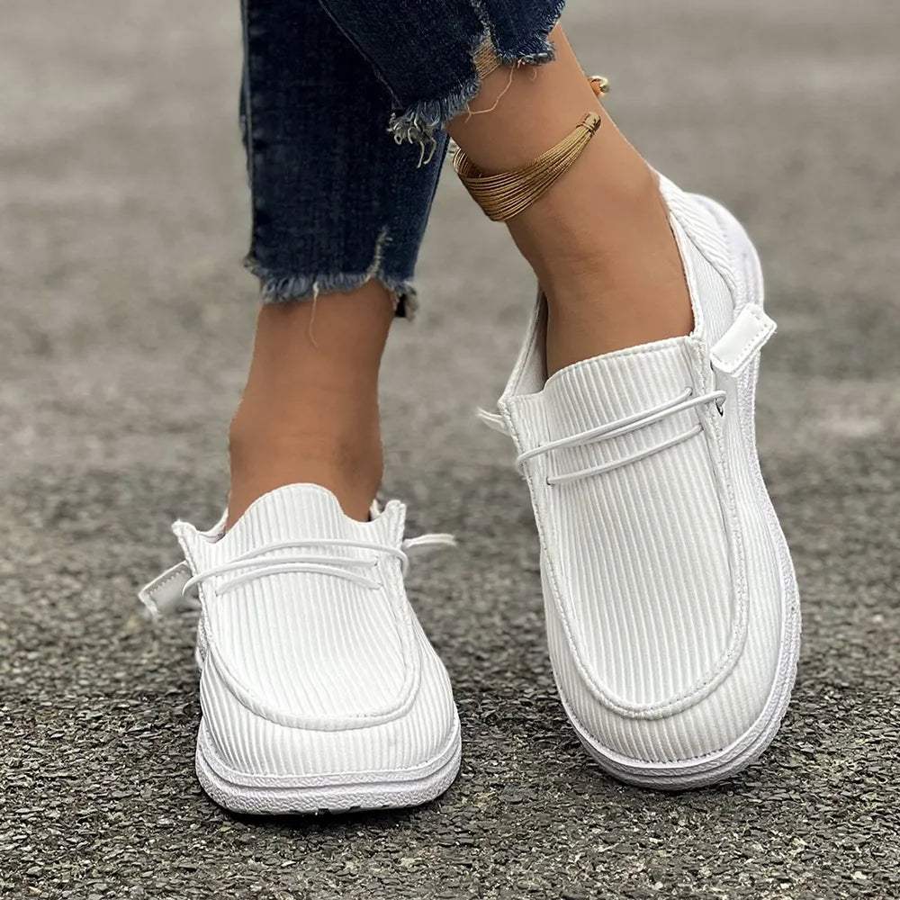 Round Toe Flat Slip-Ons - Trendsi - Flyclothing LLC