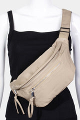 Fame Multi Pocket Nylon Crossbody Bag - Trendsi