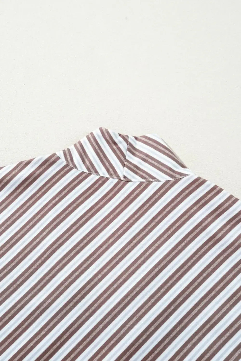 Striped V Neck Cap Sleeve Blouse - Trendsi - Flyclothing LLC