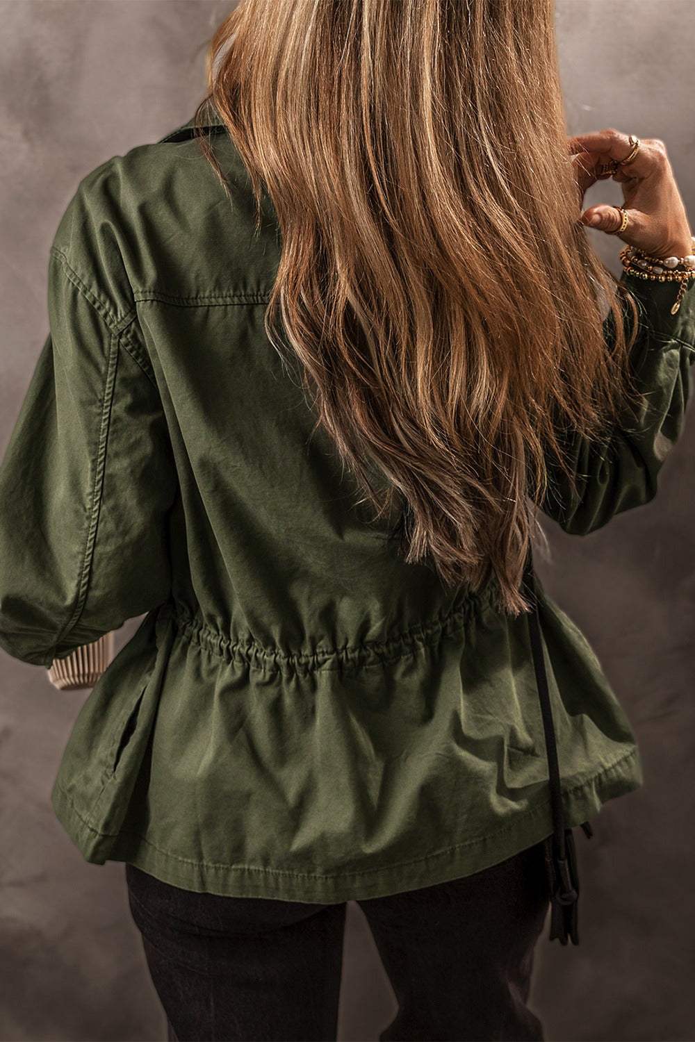 Zip Up Long Sleeve Jacket - Trendsi - Flyclothing LLC