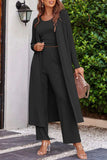 Drawstring Tank, Long Sleeve Cover Up and Pants Set - Trendsi - Flyclothing LLC