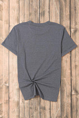 USA Round Neck Short Sleeve T-Shirt - Trendsi - Flyclothing LLC