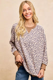 BiBi Leopard Printed French Terry Sweatshirt - Trendsi - Flyclothing LLC