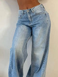 Wide Leg Jeans with Pockets - Trendsi