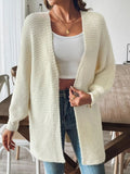 Open Front Long Sleeve Cardigan - Trendsi