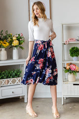Reborn J Floral Wrap Ruffled Skirt - Trendsi