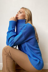 Basic Bae Turtleneck Dropped Shoulder Long Sleeve Sweater - Trendsi - Flyclothing LLC