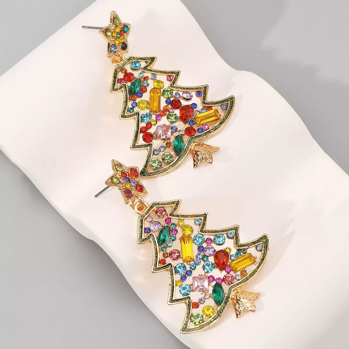 Christmas Tree Dangle Earrings - Trendsi - Flyclothing LLC