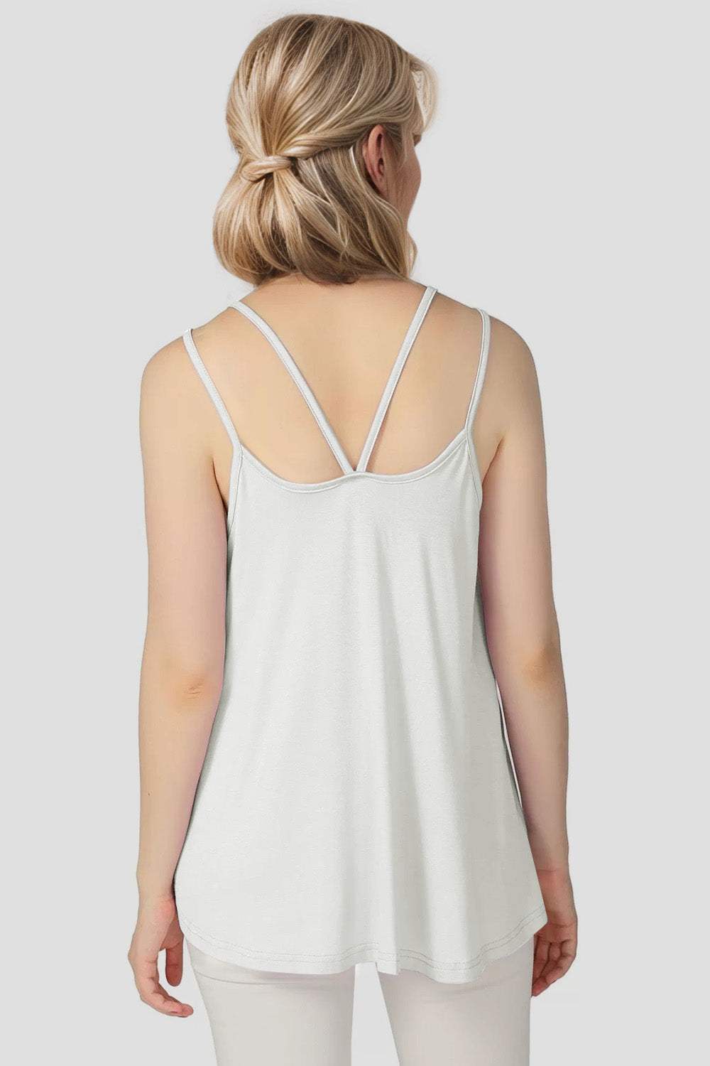 Basic Bae Bamboo Scoop Neck Double Spaghetti Straps Cami - Trendsi - Flyclothing LLC