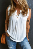 Frill Notched Sleeveless Tank - Trendsi - Flyclothing LLC