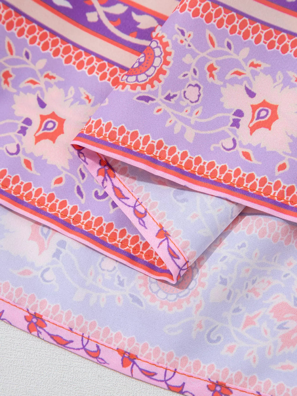 Floral Print Tasseled Tied Sleeve Empire Waist Dress - Trendsi - Flyclothing LLC