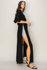 HYFVE Tie Back Maxi Split Cover Up Dress - Trendsi