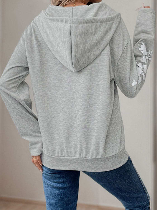 Perfee Half Zip Long Sleeve Hoodie - Trendsi - Flyclothing LLC