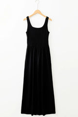 Cutout Scoop Neck Wide Strap Jumpsuit - Trendsi - Flyclothing LLC