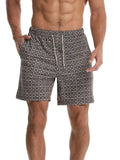 Men's Drawstring Printed Shorts with Pockets - Trendsi