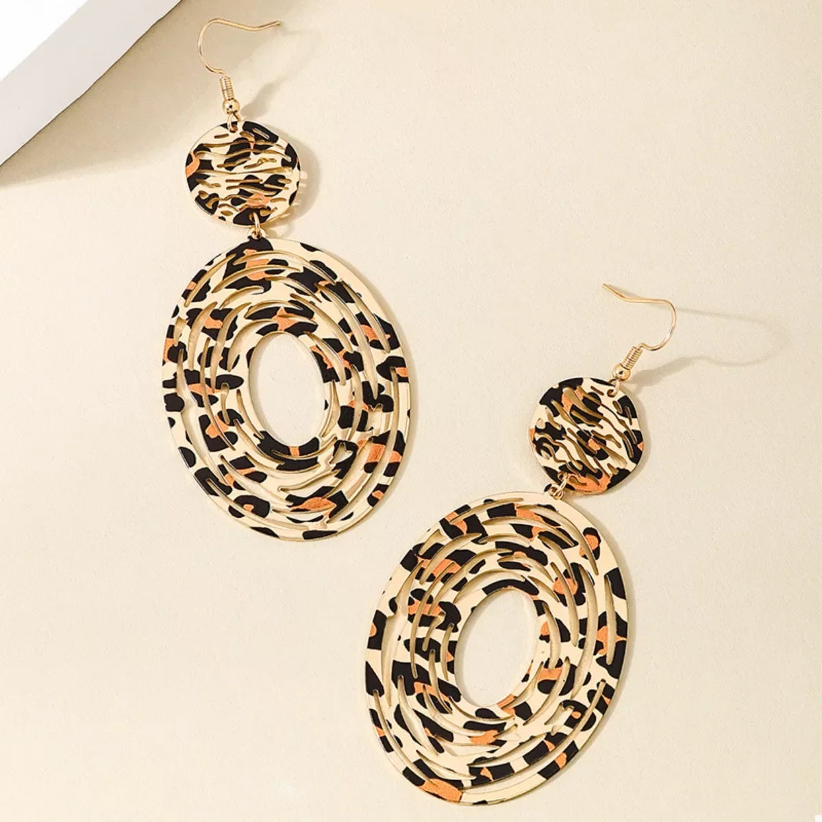 Leopard Print Dangle Earrings - Trendsi - Flyclothing LLC