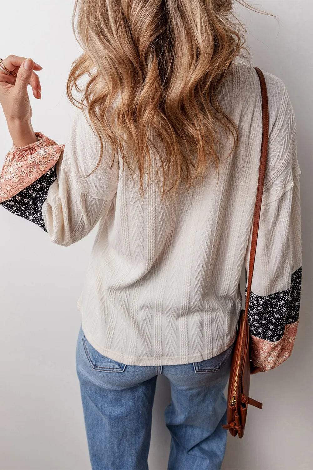 Drawstring Color Block Hooded Long Sleeve Top - Trendsi - Flyclothing LLC