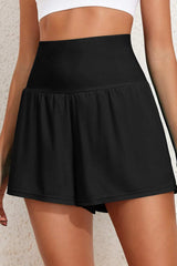 Pocketed High Waist Swim Shorts - Trendsi - Flyclothing LLC