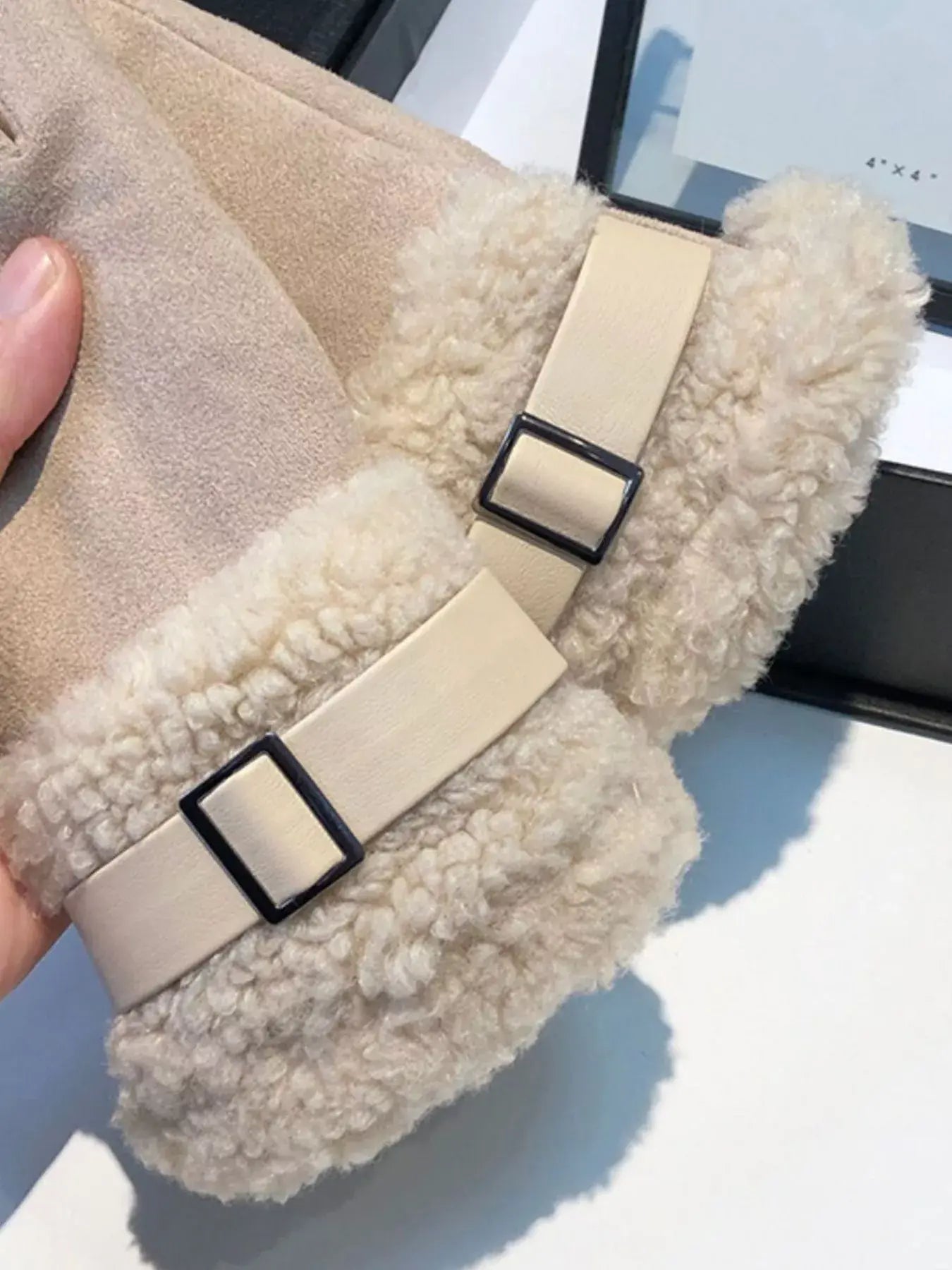 Suede Gloves with Fur Cuff - Trendsi - Flyclothing LLC