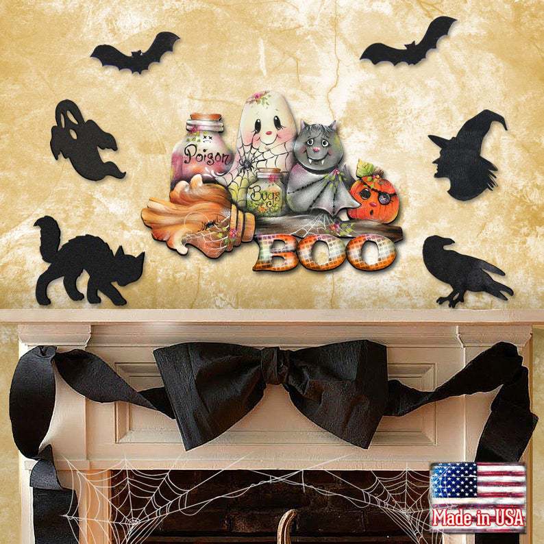Halloween Wreath Autumn Door Decoration Wall Decoration - My Store - Flyclothing LLC