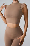 Mock Neck Active Tank - Trendsi