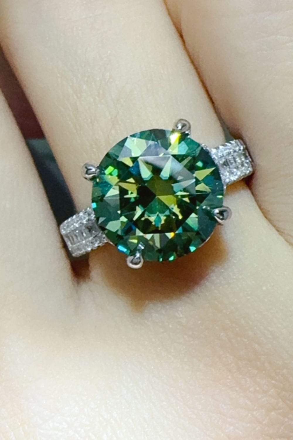 5 Carat Moissanite 925 Sterling Silver Ring - Trendsi - Flyclothing LLC