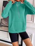 Ivy Lane Half Zip Raglan Sleeve Sweatshirt - Trendsi - Flyclothing LLC