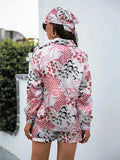 Printed Button Up Long Sleeve Shirt and Shorts Set - Trendsi - Flyclothing LLC