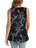 Printed Round Neck Tank - Trendsi - Flyclothing LLC