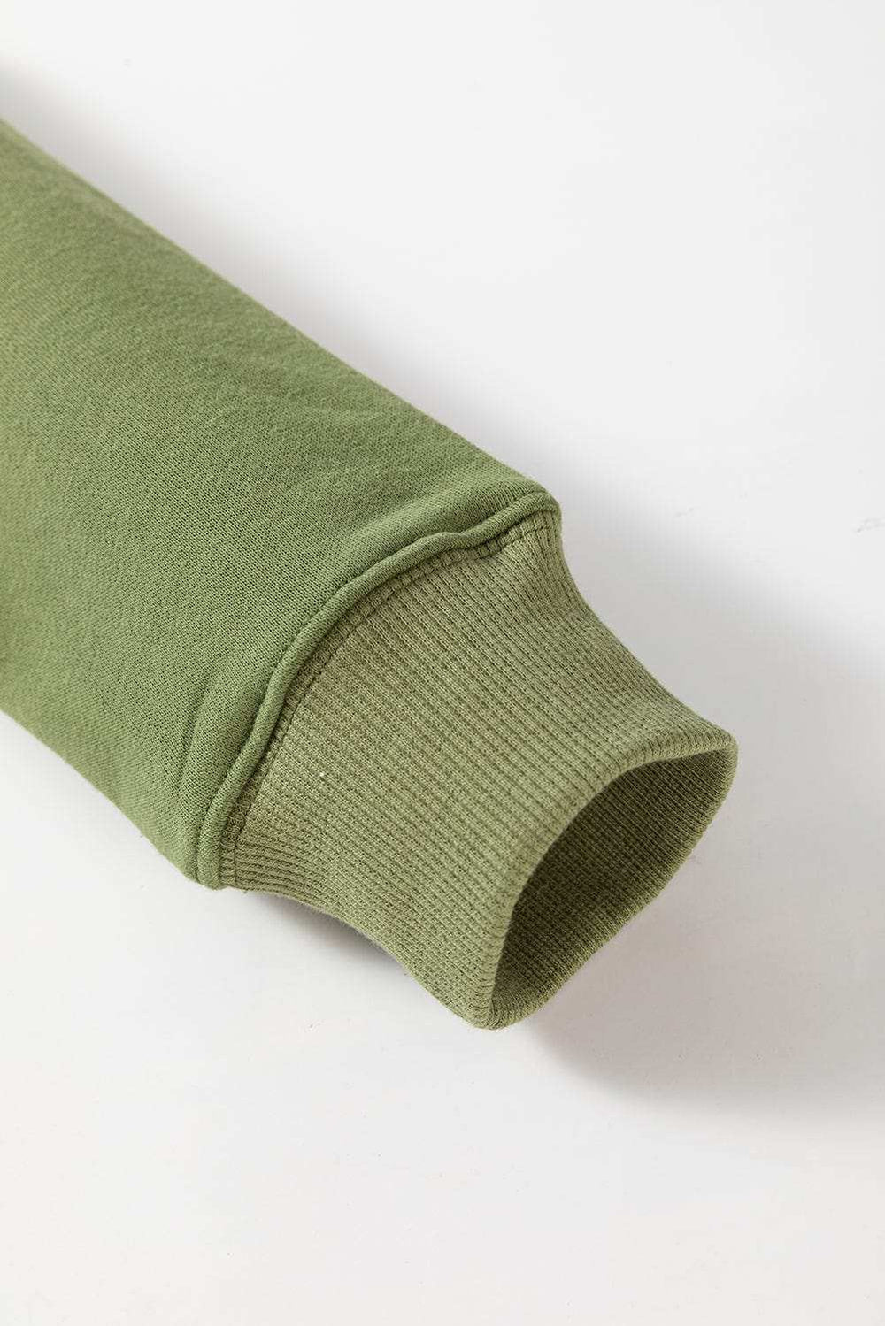 Solid Color Round Neck Long Sleeve Sweatshirt - Trendsi - Flyclothing LLC