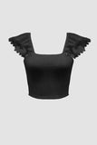 Ruched Square Neck Tank - Trendsi - Flyclothing LLC