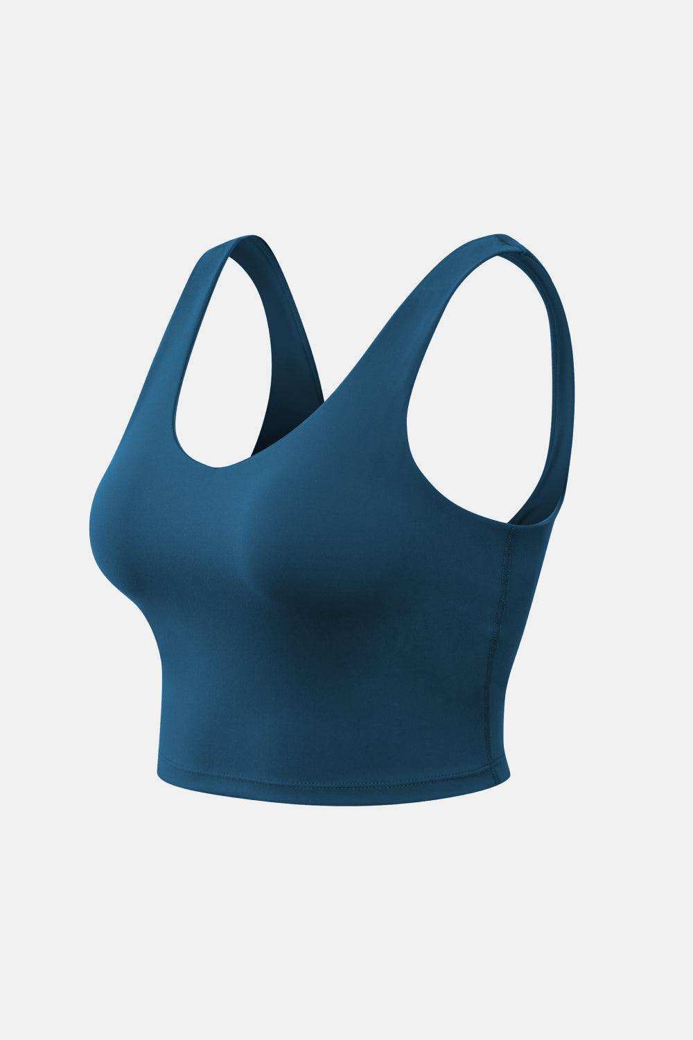 Cropped Scoop Neck Active Tank Top - Trendsi - Flyclothing LLC