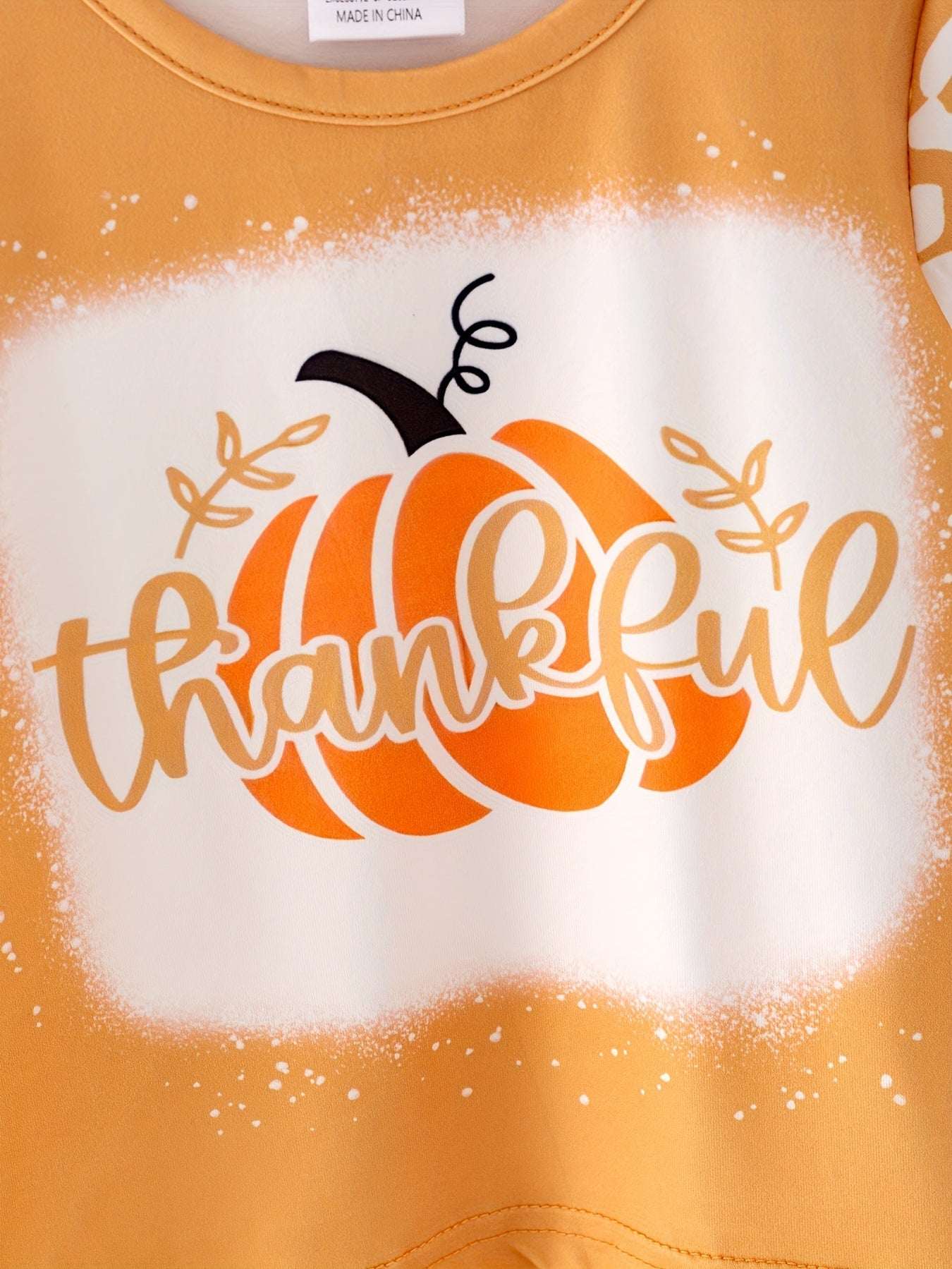 Fall Thanksgiving Halloween 3 pieces Short sleeve O-neck T-shirt