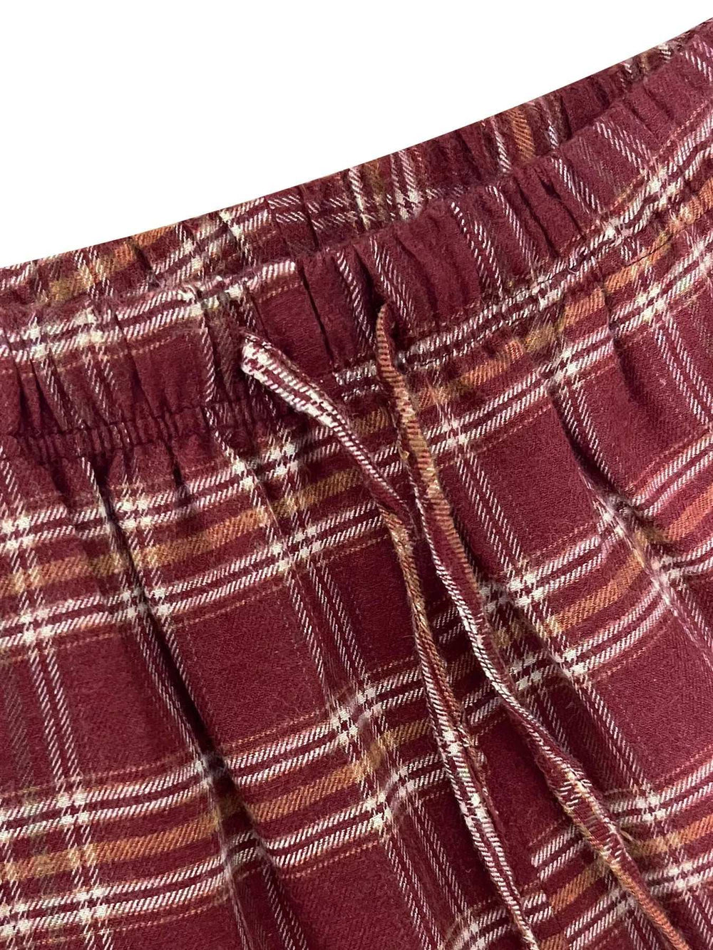 Plaid Drawstring Wide Leg Pants - Trendsi - Flyclothing LLC