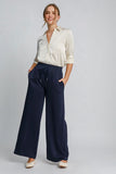 Umgee Drawstring Wide Leg Pants with Pockets - Trendsi