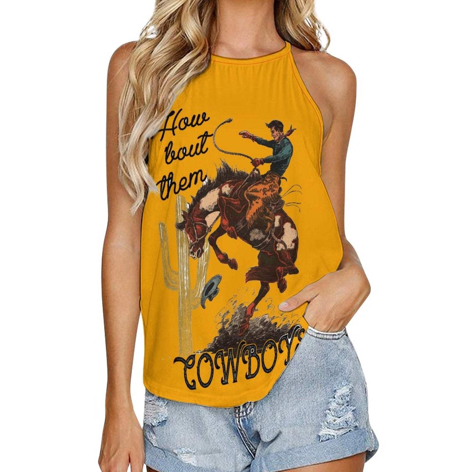 Baha Ranch How Bout Them Cowboys Vintage Western Tank Top - Baha Ranch Western Wear - Flyclothing LLC